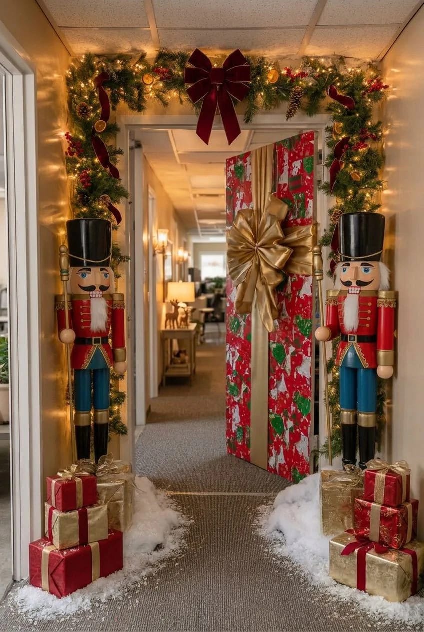 post nutcracker sentries on either side of the door 1