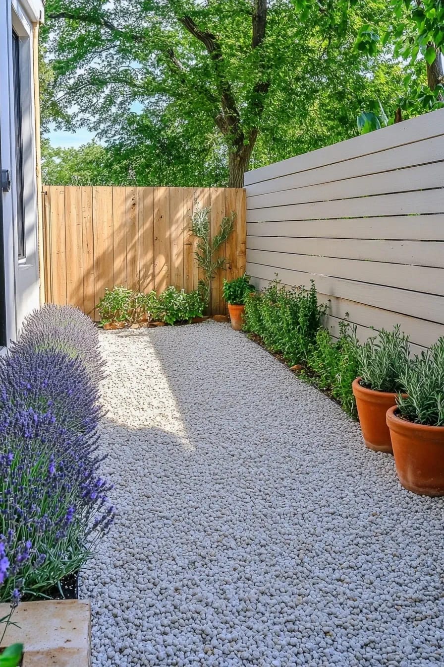 11 Small Backyard Ideas That Work in Under 400 Square Feet 3 pull the lawn out and lay a gravel floor 1
