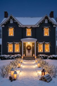 put a single electric candle in every front window 10