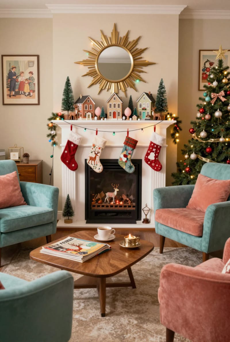 put the putz village on the mantel, not under the tree 1