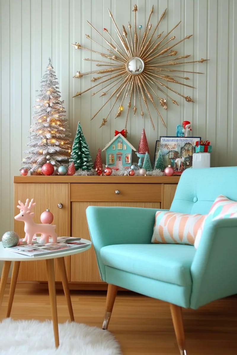 put the putz village on the mantel, not under the tree 1