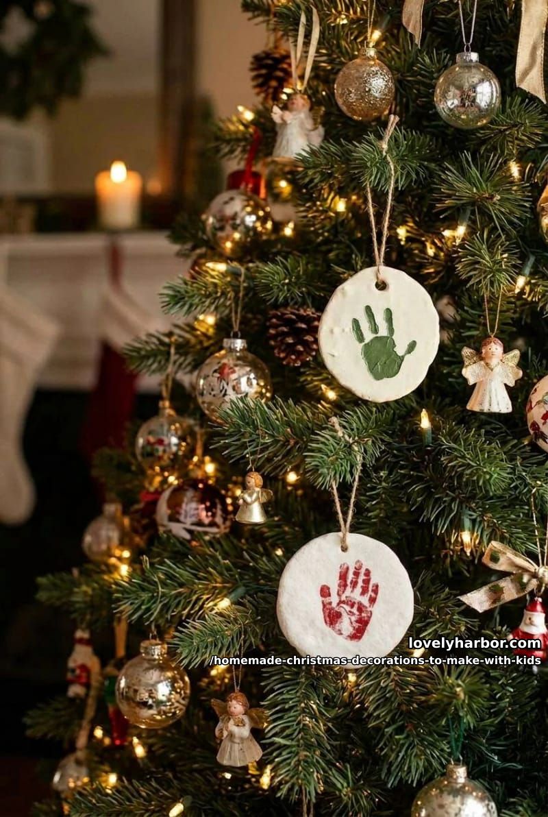 salt dough handprint ornaments 1