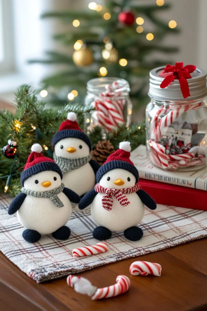 sock and clay penguins for a near-zero budget 1