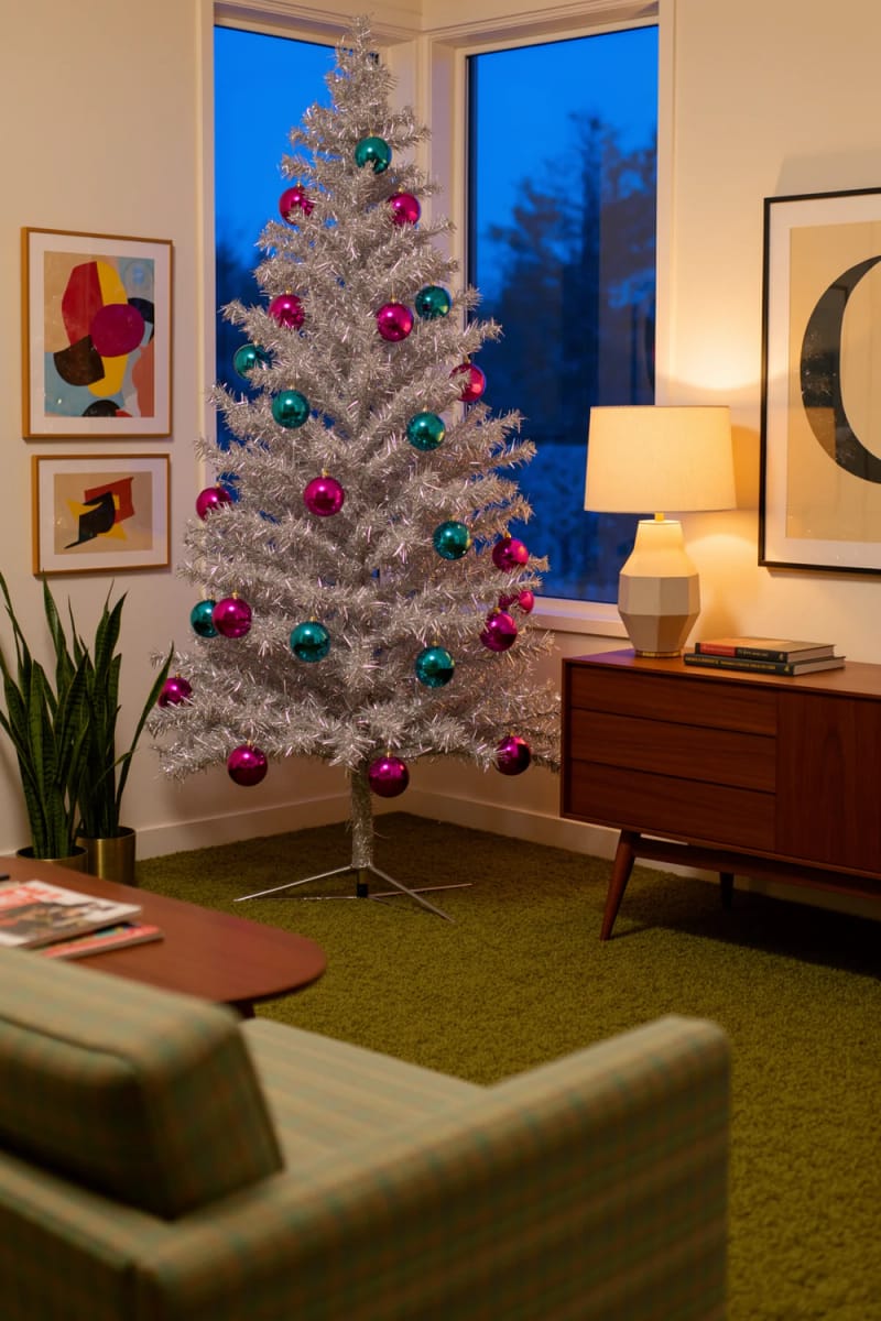 the aluminum tree is a 1960s object, and i would still put one up 1