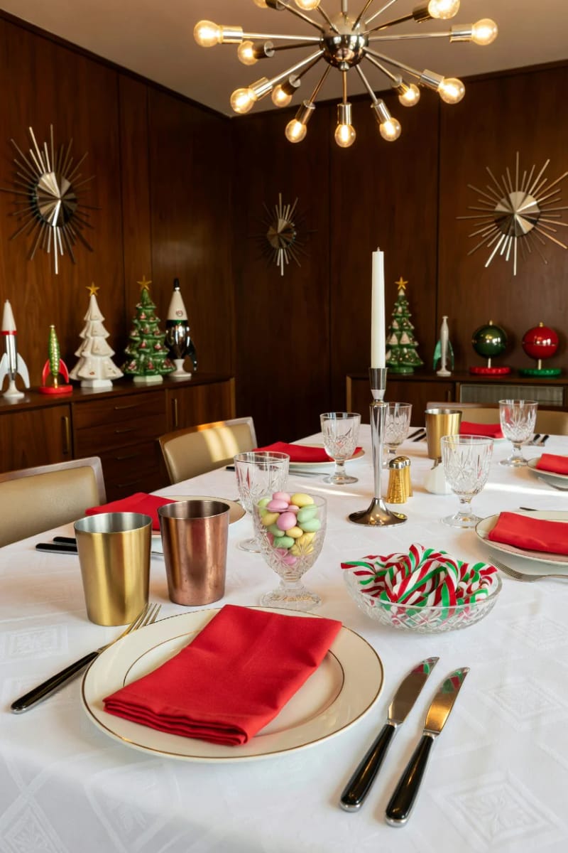 the dining table is where a 1950s christmas actually lived 1