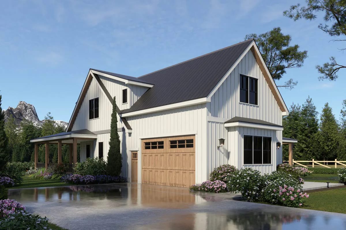 the garage takes a wood door and leaves a 402-square-foot bonus room above it 1
