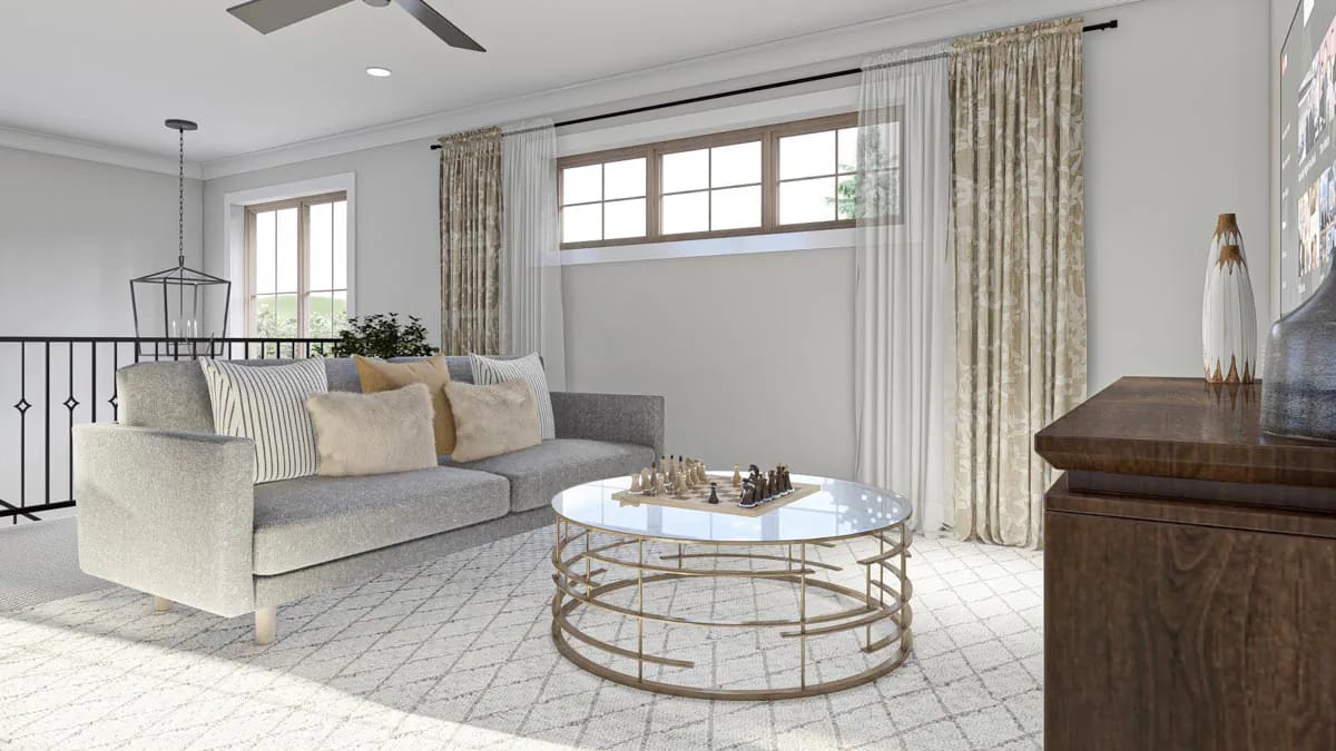 the loft overlooks the great room and the three bedrooms sit off it 1