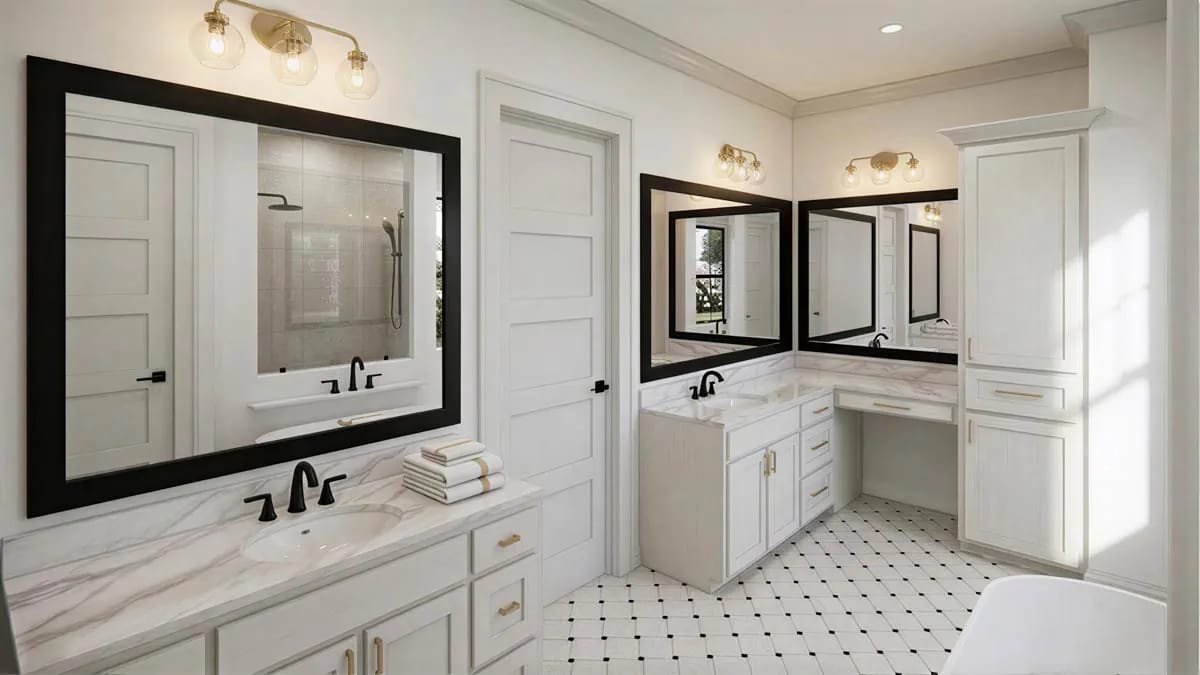 the master bath and closet take more floor area than the bedroom 1