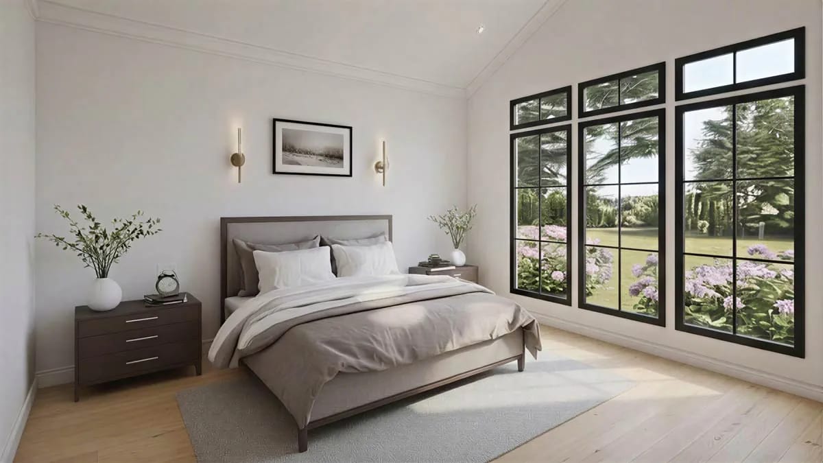 the master bedroom buys its vault with glass, not floor area 1