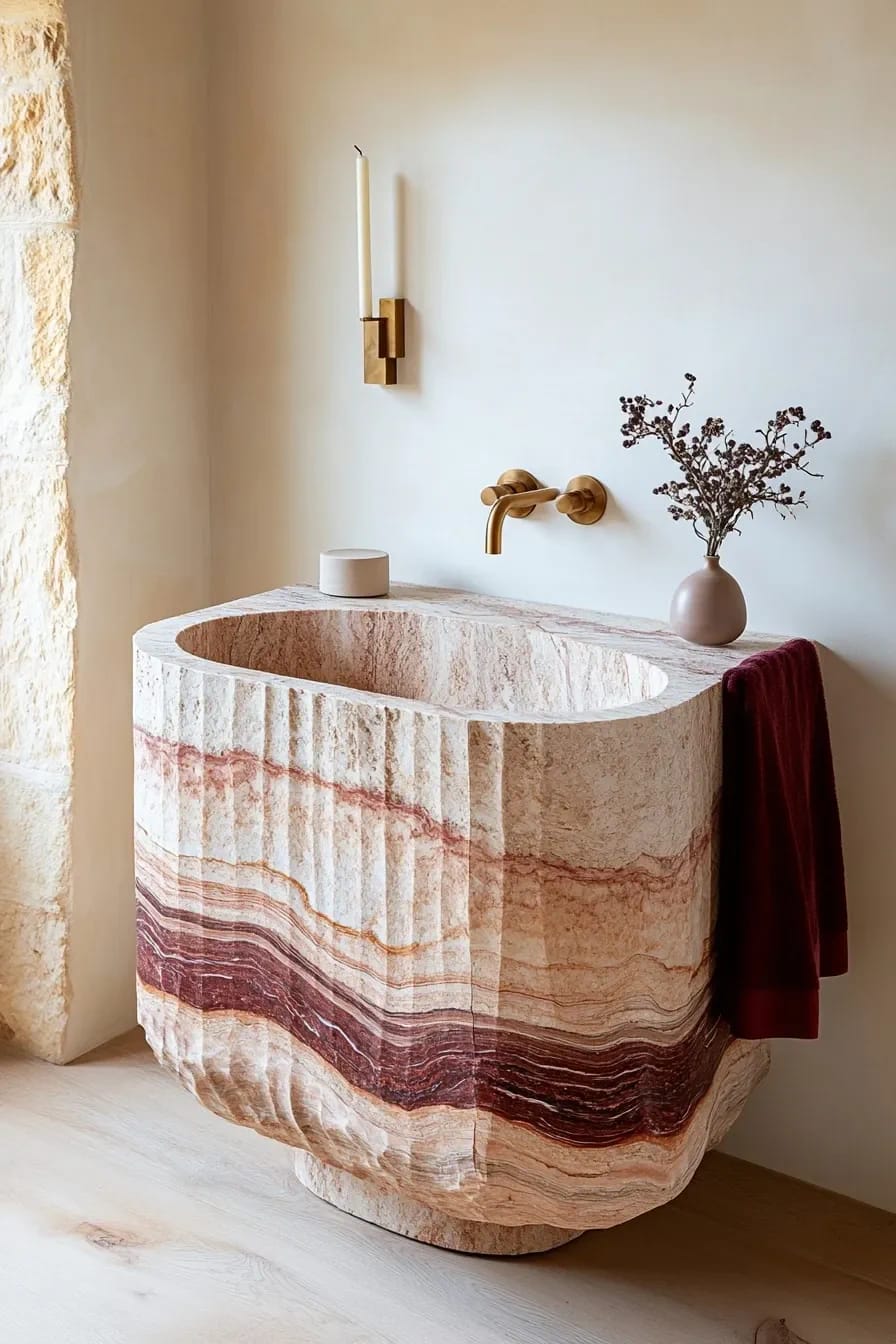 Burgundy Bathroom Ideas, Sorted by How Much Nerve You Have 11 the pairings that decide whether it works 1