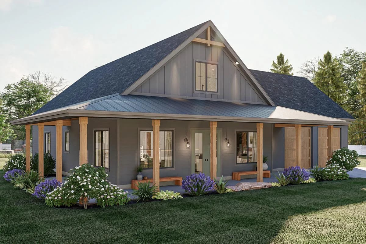 the porch is a covered walk, not an outdoor room 1