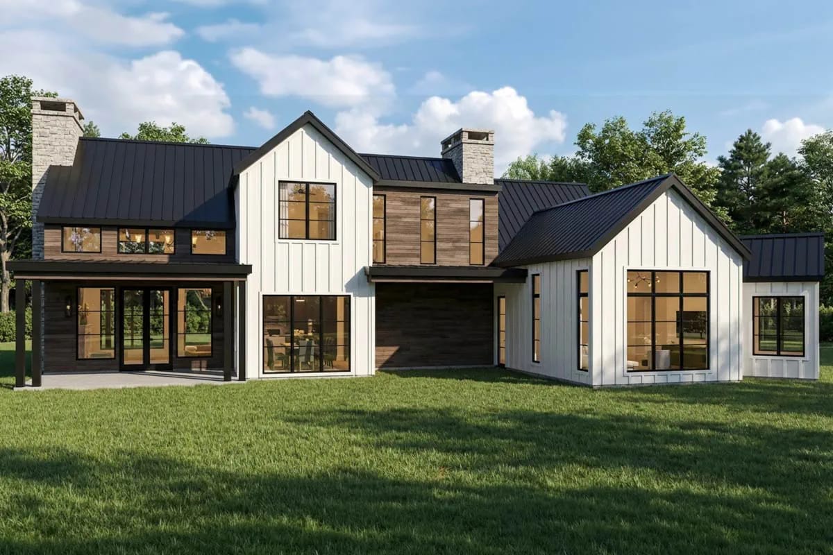 the rear elevation is where this plan spends its money 1