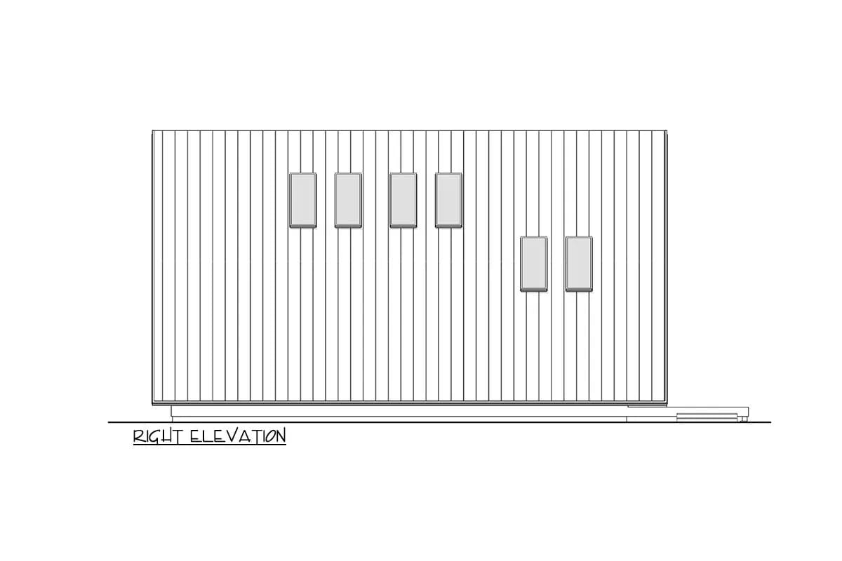 the right elevation shows where the square footage actually went 1