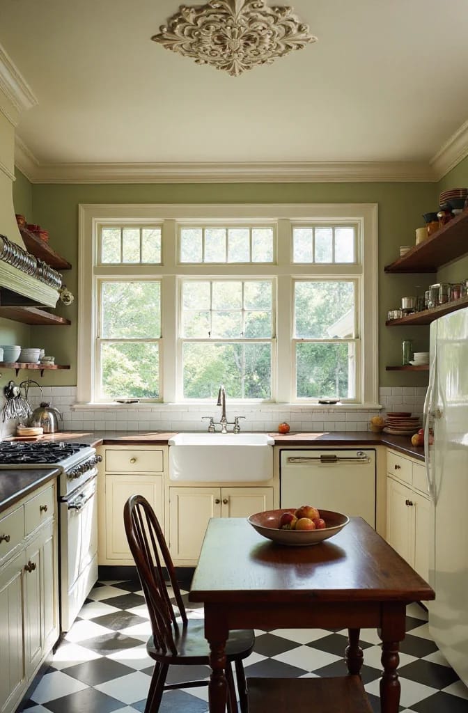 the top third of the room does more period work than the cabinets 1