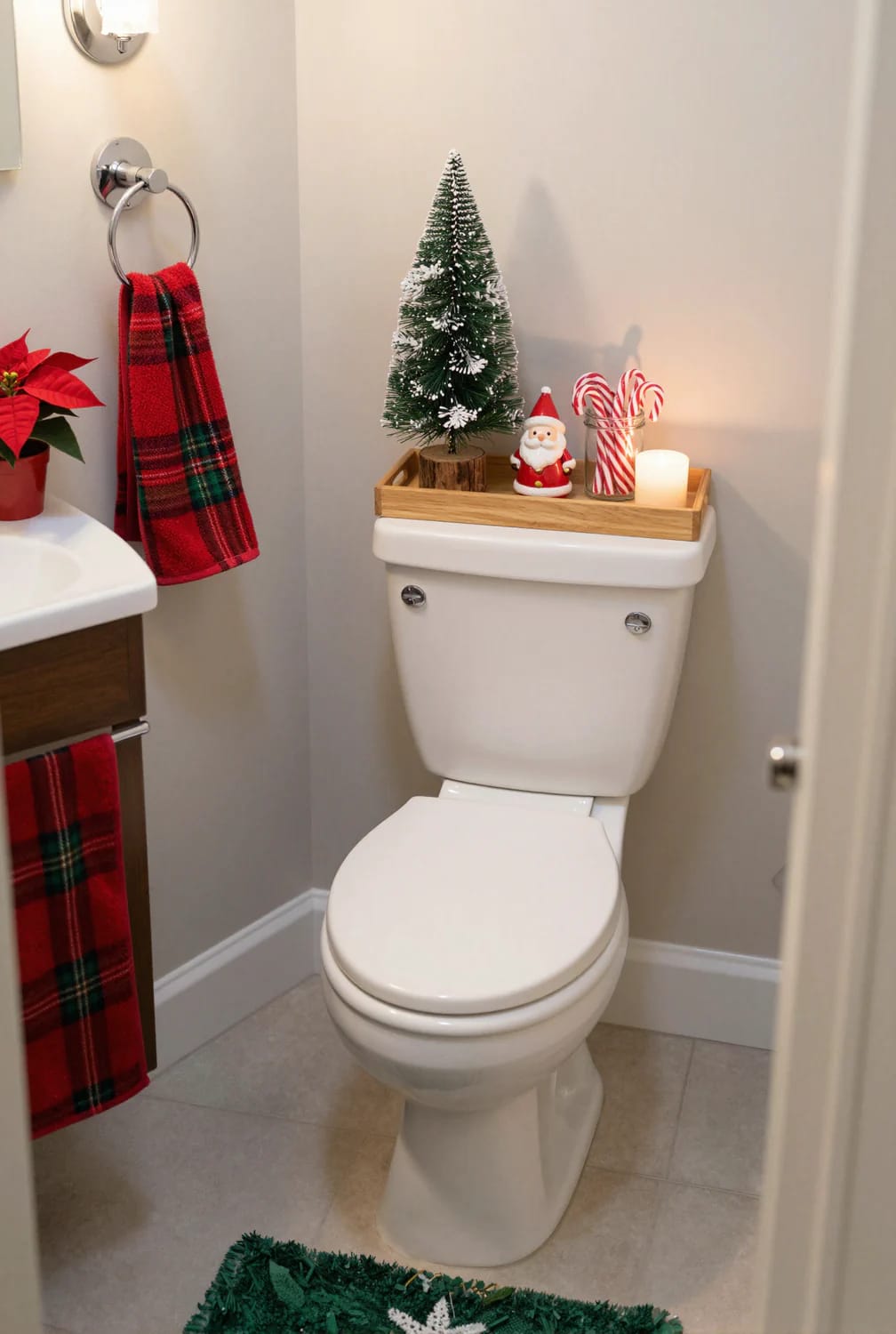 turn the back of the toilet into a small tray vignette 1