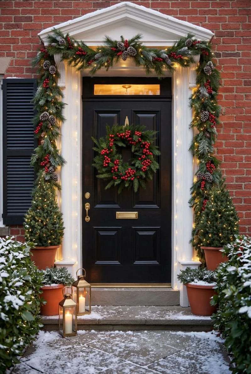 use greens and red berries only, and skip the bow 1