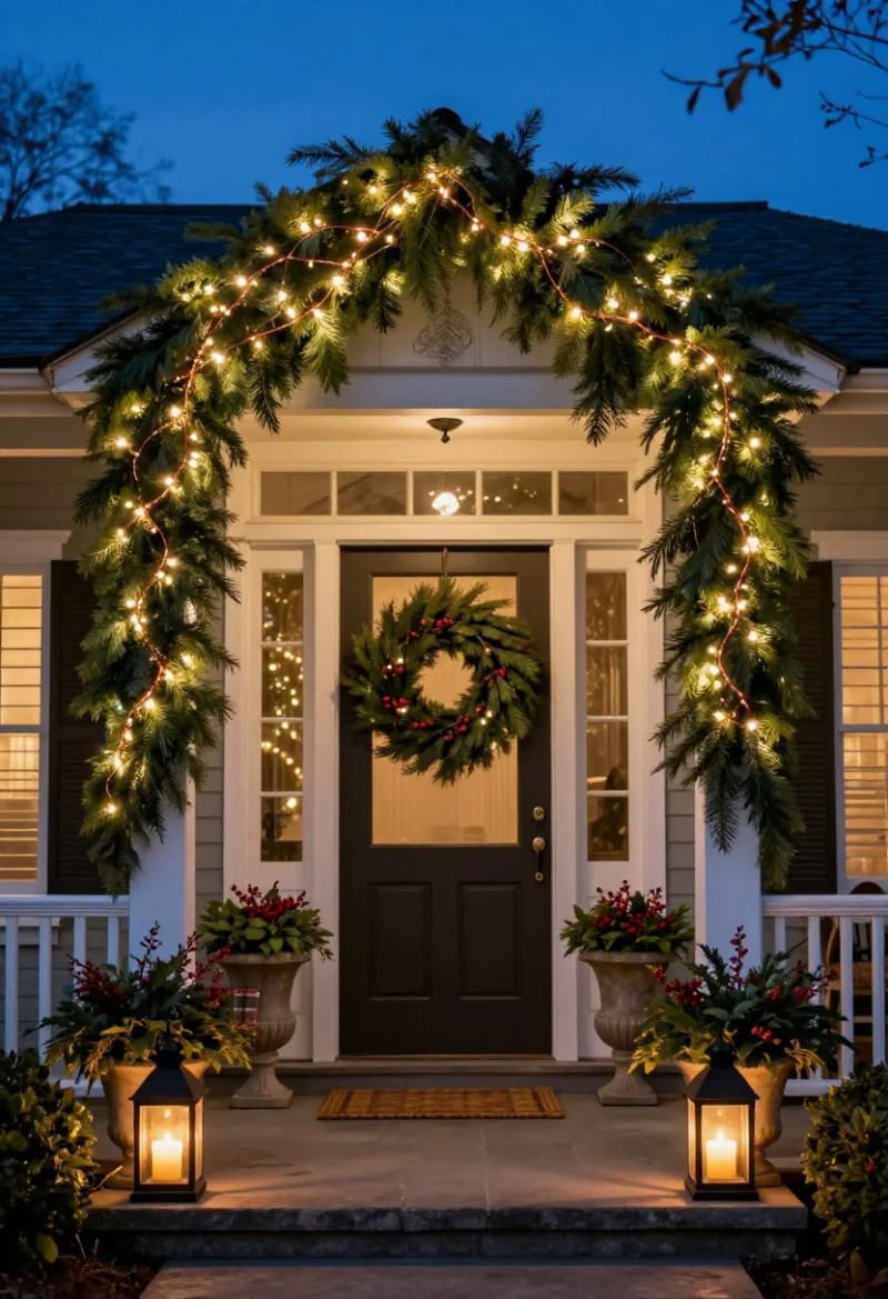 weave warm-white fairy lights through the boughs for the dark 1