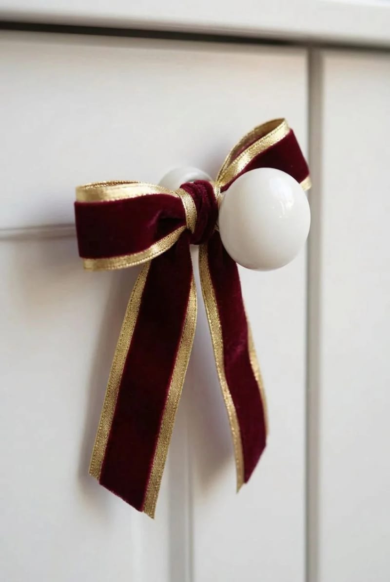Christmas Kitchen Decor on a Budget: 9 Ideas Ranked by Impact per Dollar 10 wired ribbon bows beat the pre-made bow packs on cost 8