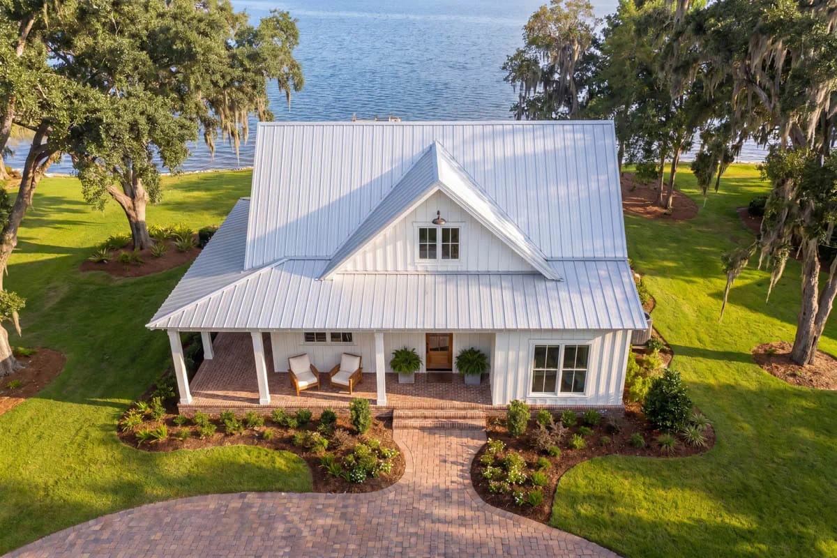 wraparound porch, eight feet deep, front and one flank 1