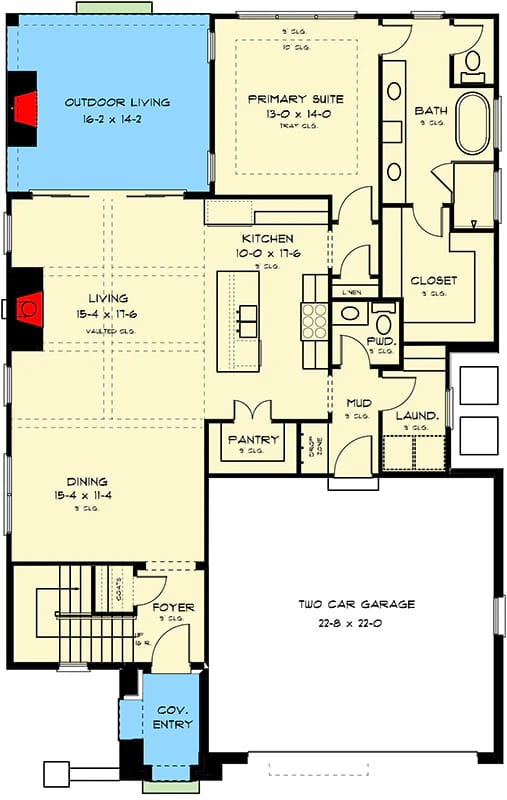 3 bedroom modern european tudor house plan 1