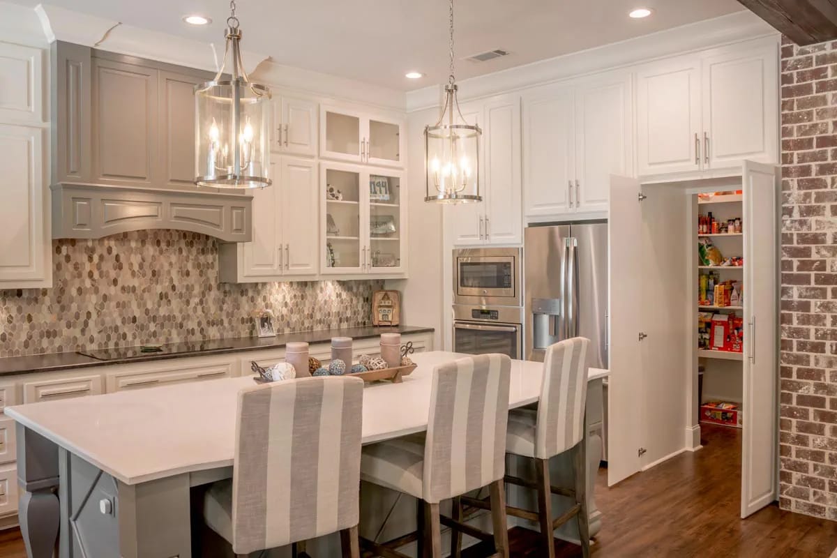 a 22-foot kitchen, with the walk-in pantry where you want it 1