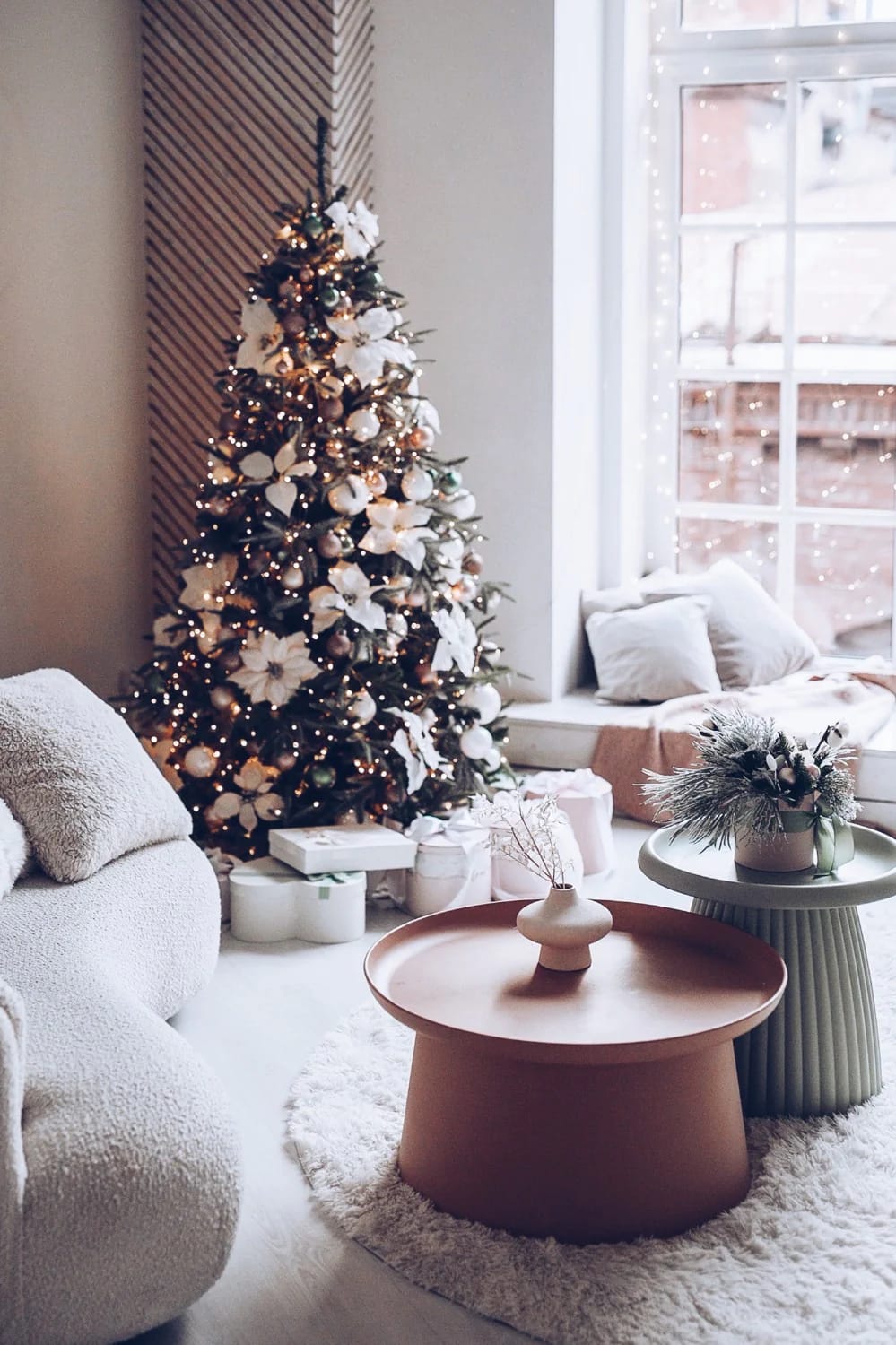 Small Apartment Christmas Tree Ideas for a Slim or Tabletop Tree That Doesn't Look Like a Compromise 2 a 6.5 foot slim tree fits where a 4 foot full tree does not 1