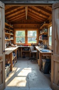 a backyard shed makes a better workshop studio tha 3