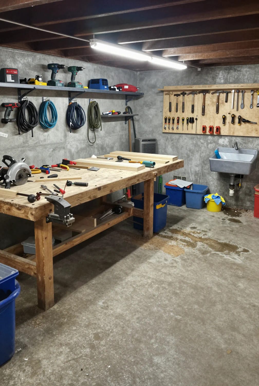 Workshop Studio Ideas for People Who Actually Make Things 21 a basement workshop is a moisture project first 1