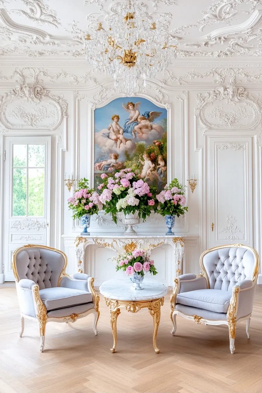 a painted mural wall does more rococo work than gilding ever will 1