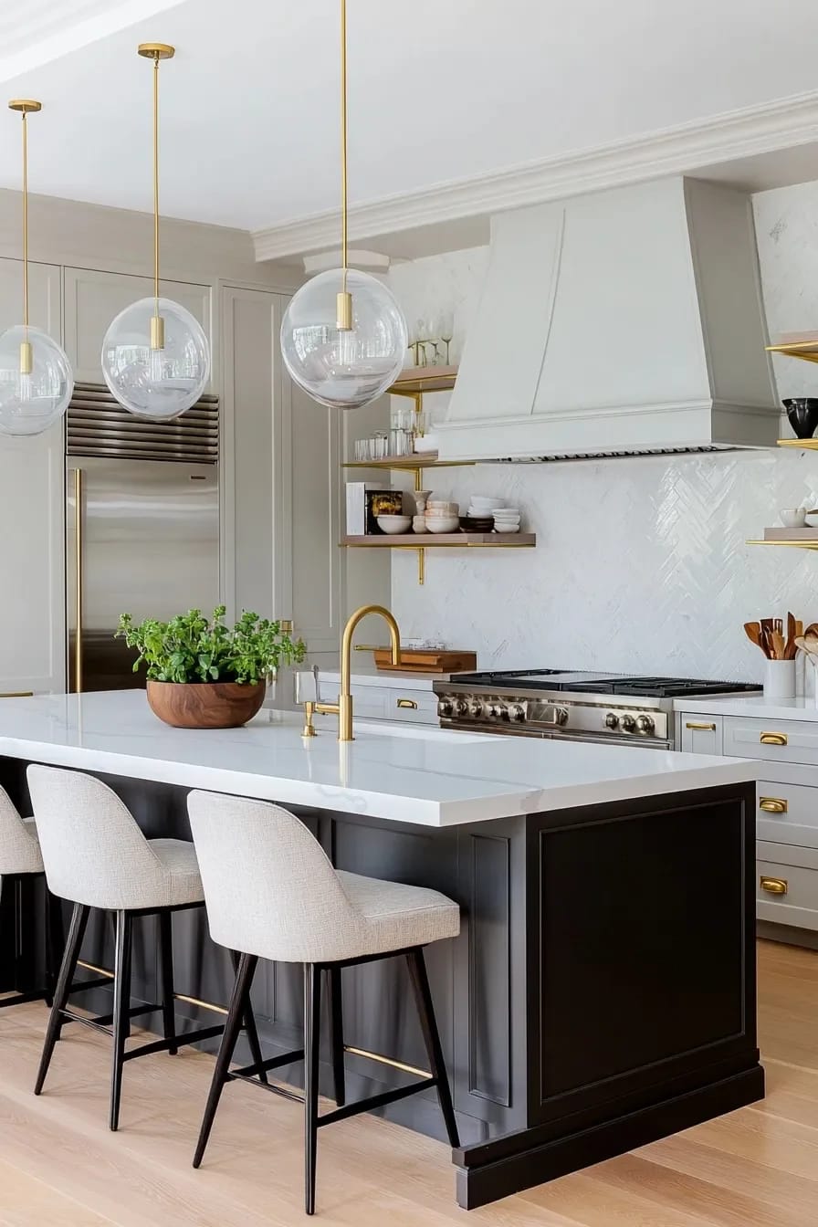 a plastered hood, not a stainless chimney 1