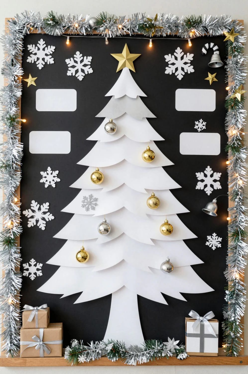back the christmas board in black, not red and green 1