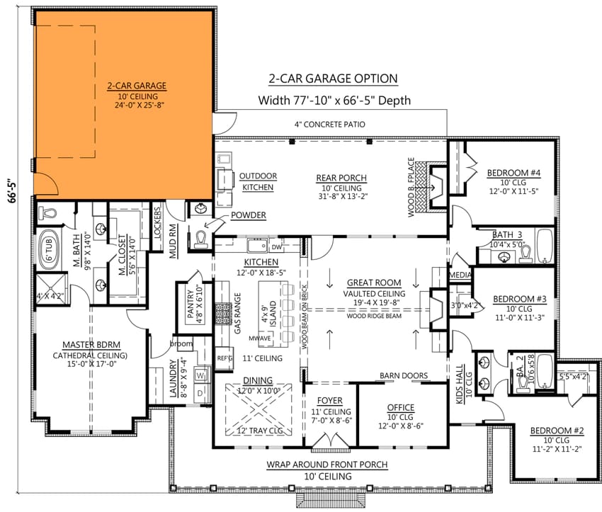 balanced 4 bed modern farmhouse plan 1