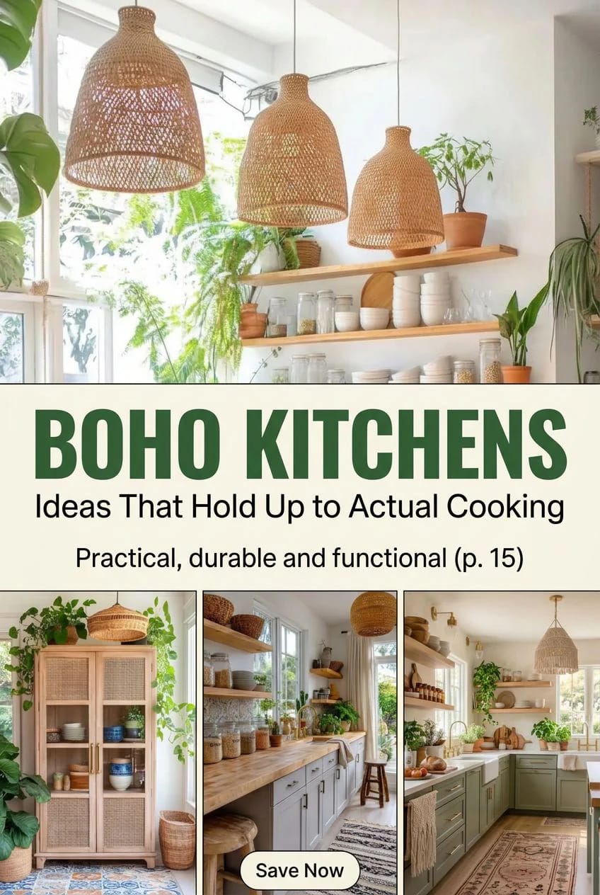 Boho Kitchen Ideas That Hold Up to Actual Cooking 1 boho kitchen 1