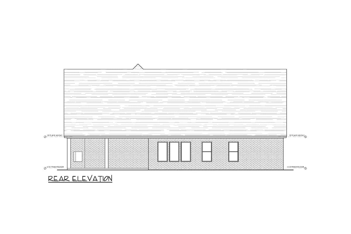 brick to the eaves, one gable, no ornament 1