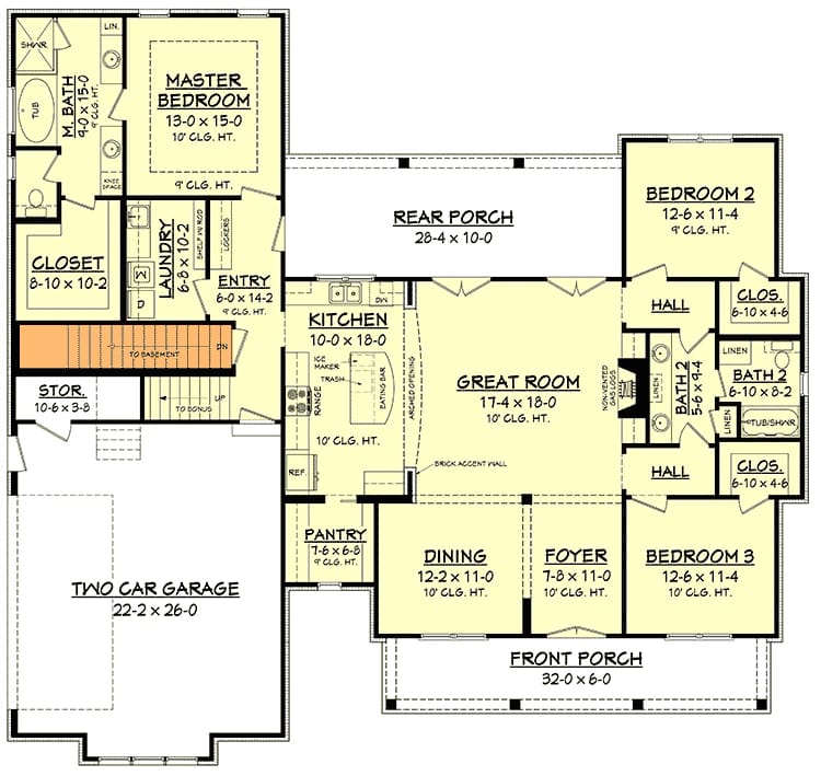 budget modern farmhouse plan with bonus room 1