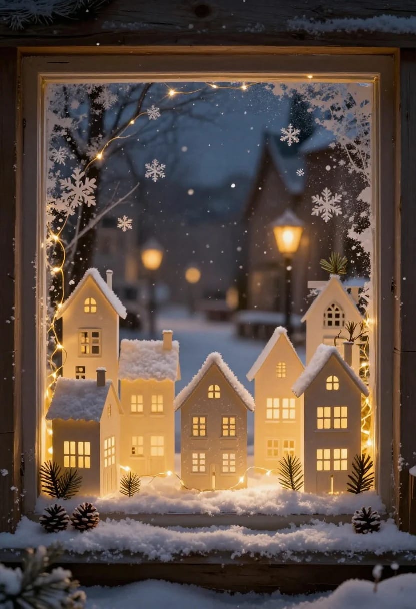 build a village along the sill so the roofline reads from the sidewalk 1