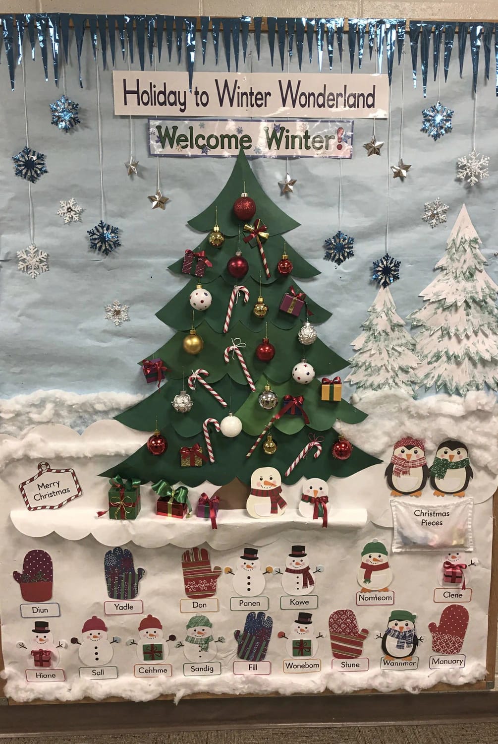build the christmas board so it becomes a winter board on january 3 1