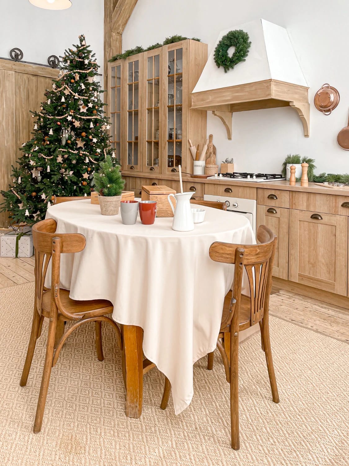 Farmhouse Christmas Kitchen Decor Ideas That Survive an Actual December 2 build the farmhouse palette on wood and cream, then spend the red once 1