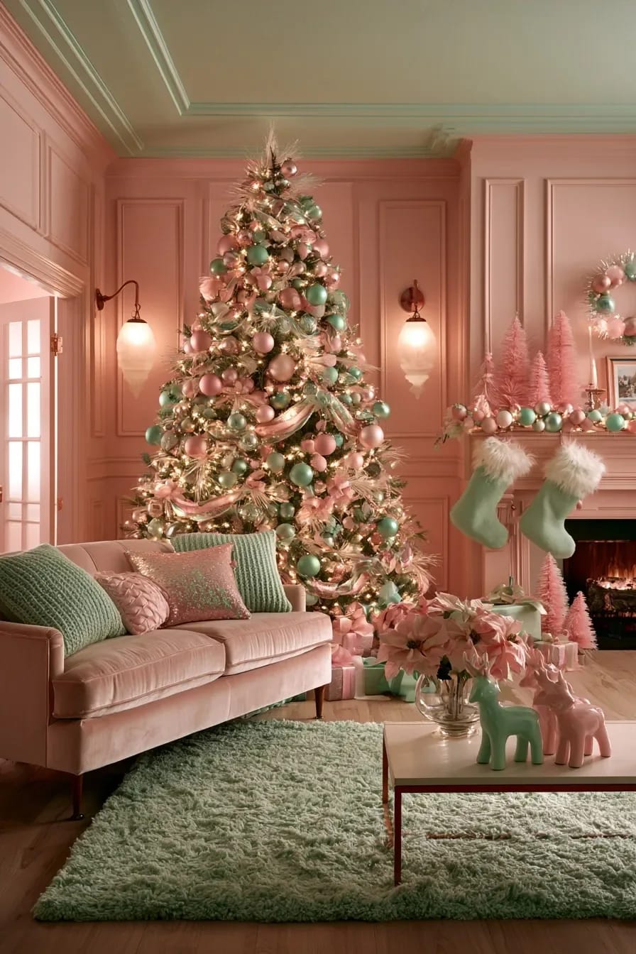 how much pink and mint a room can take 1