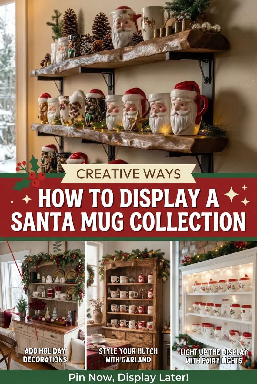 How to Display a Santa Mug Collection 2 how to display a santa mug collection 1