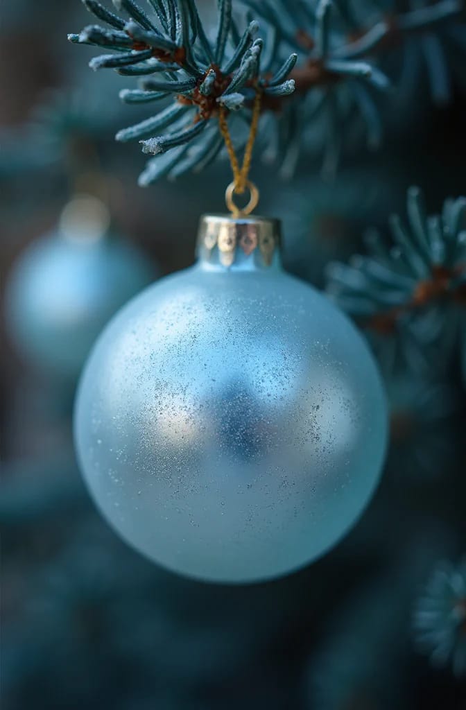 9 Monochrome Christmas Tree Themes for a Single-Color Tree That Still Looks Finished 23 icy blue with cool-white bulbs, because warm white turns it grey-green 1