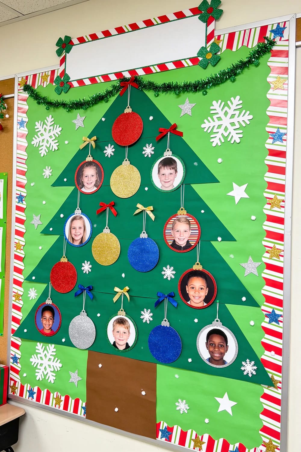 let the students be the ornaments on the christmas bulletin board 1
