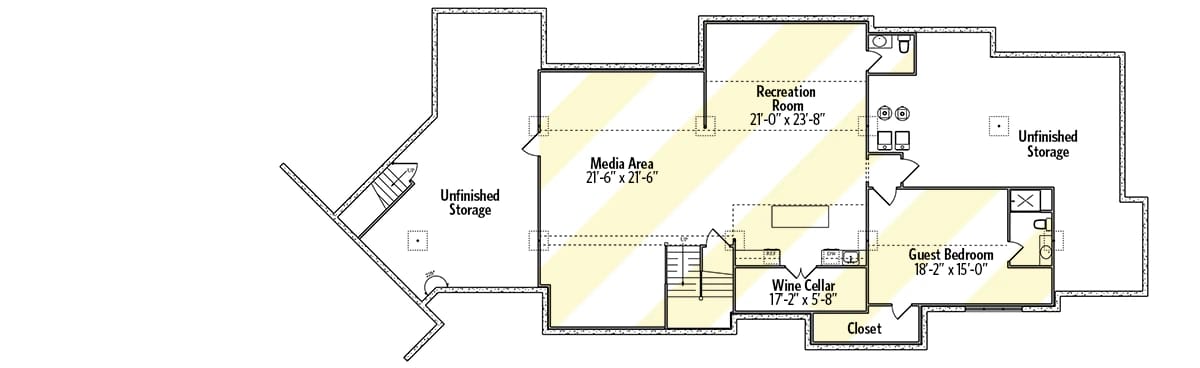 3-Bedroom Mountain Ranch House Plan with an Optional Finished Lower Level (3,623 Sq. Ft. Floor Plan) 4 luxurious mountain ranch home plan 1