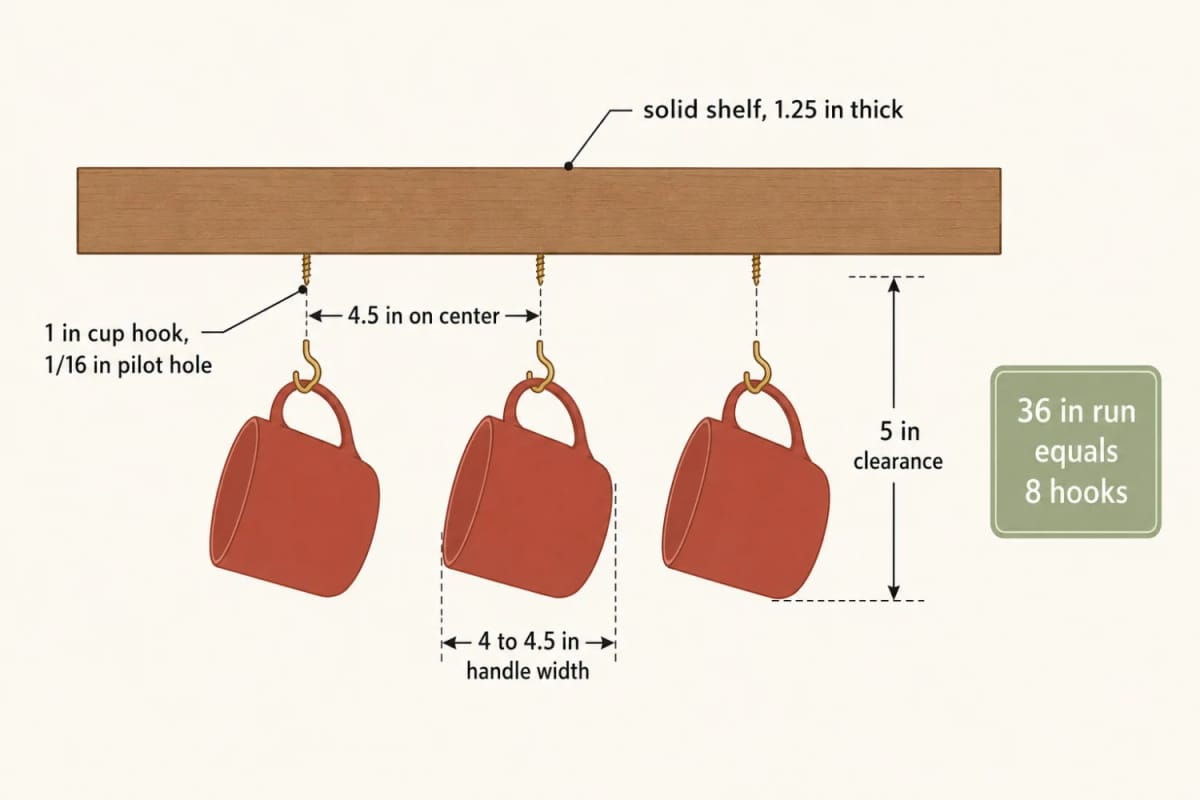 How to Display a Santa Mug Collection 7 measure the run and count the mugs 1