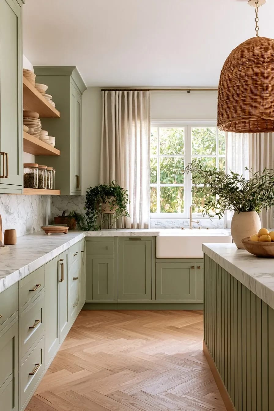 Light Colored Kitchen Cabinets: 7 Ways to Get Bright Without Going Cold 15 pale sage is the light cabinet color that isn't a neutral 1