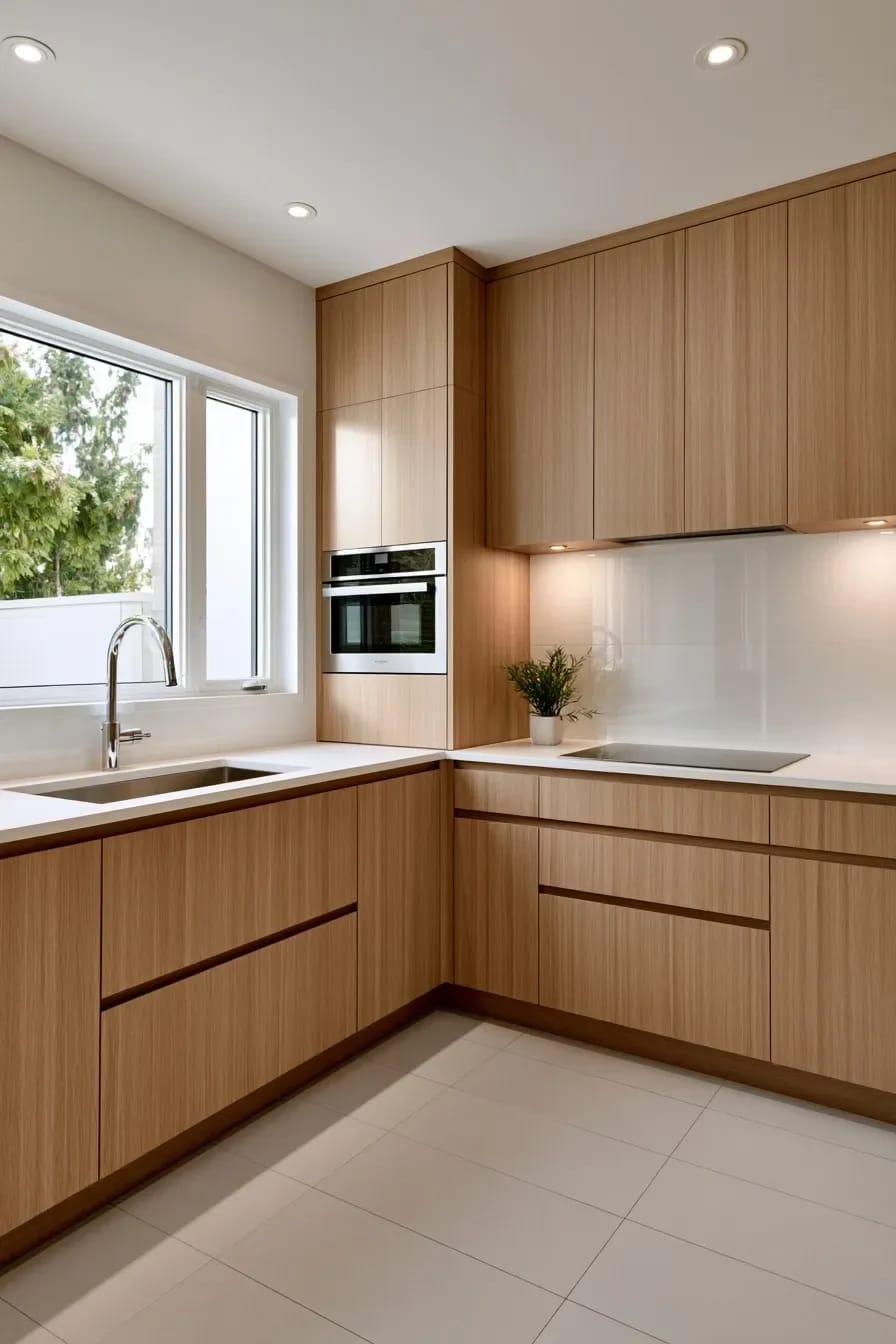 Light Colored Kitchen Cabinets: 7 Ways to Get Bright Without Going Cold 6 pale white oak fronts instead of paint 1