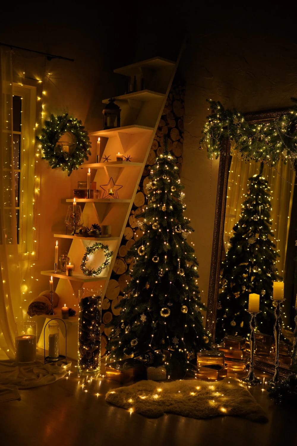 Icy Blue and White Winter Wonderland Christmas Decor Ideas That Skip the Glitter 13 put every bulb at 2700k and none of them in the ceiling 1