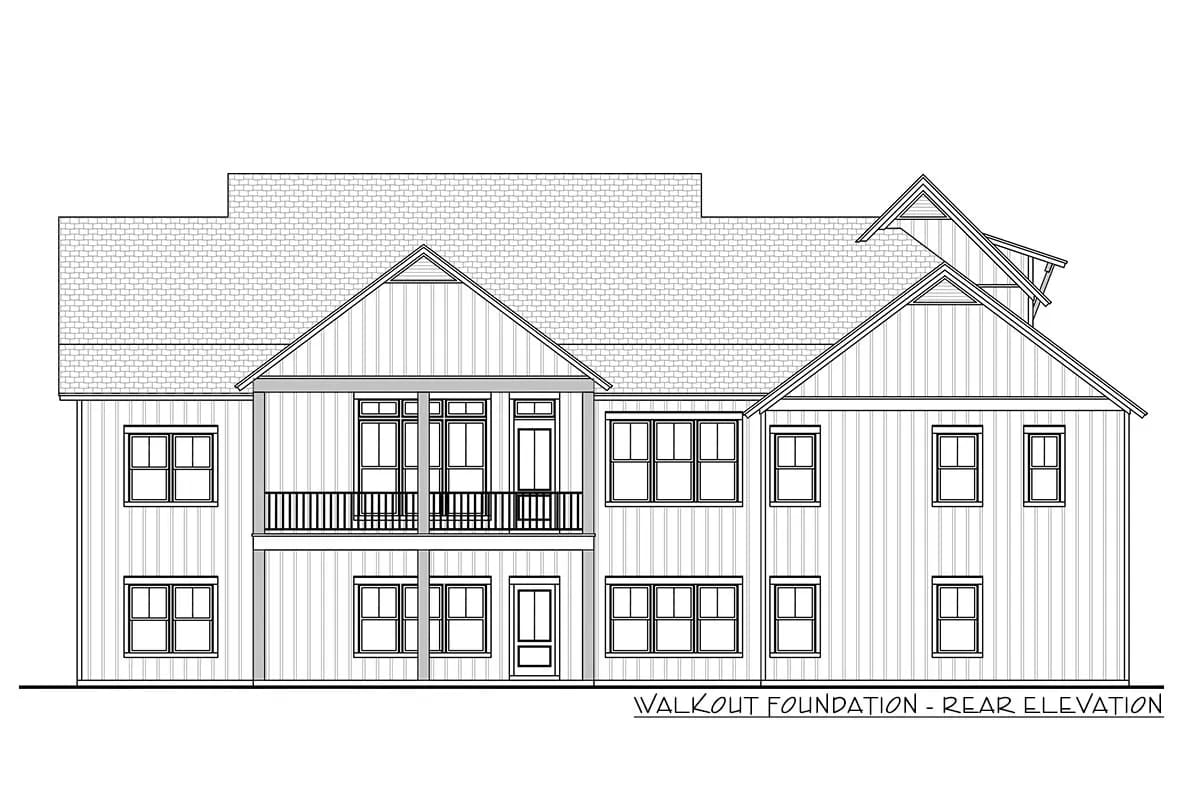 4-Bedroom Modern Farmhouse House Plan with a Bonus Room Over the Garage (2,742 Sq. Ft. Floor Plan) 17 slab is standard, and two sheets show what a basement does to it 1