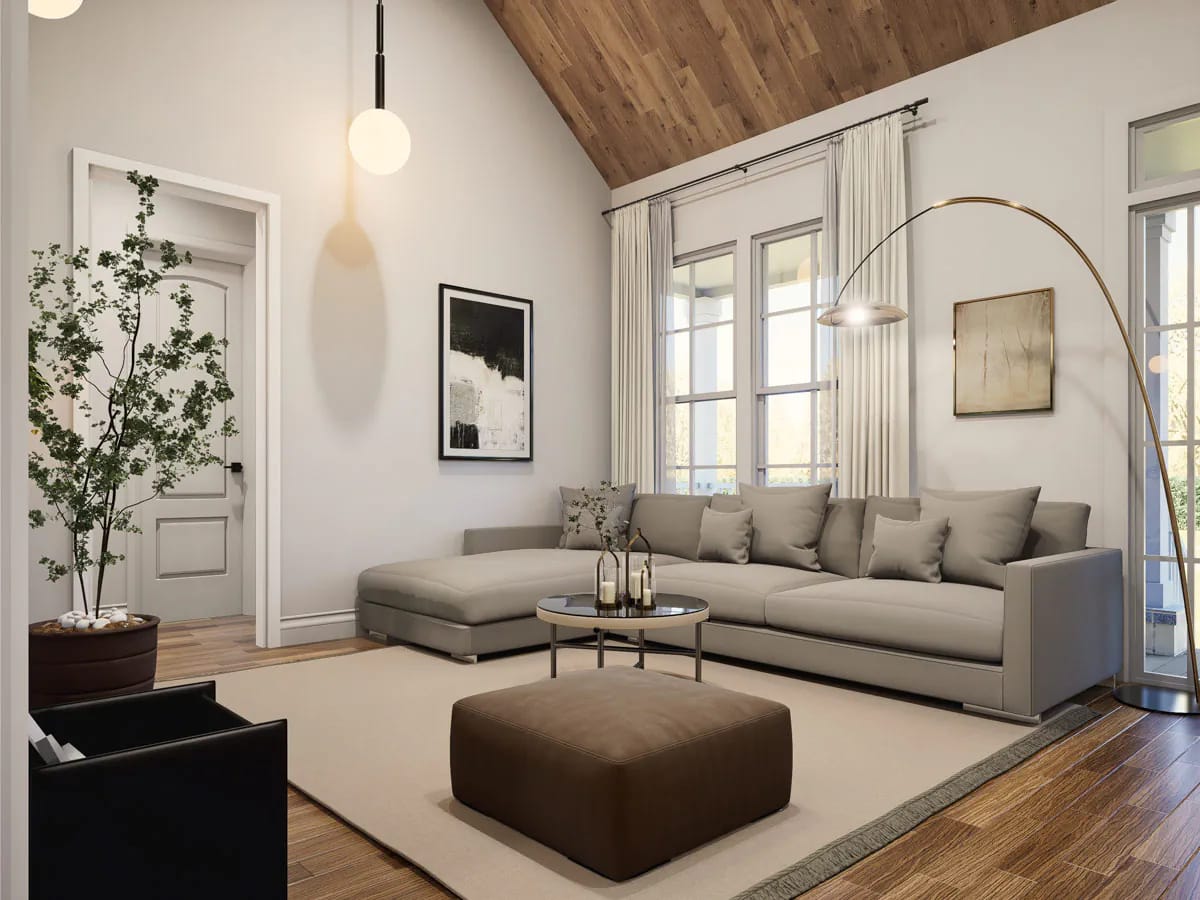 the 15-foot vaulted living room is the only reason to buy this plan 1