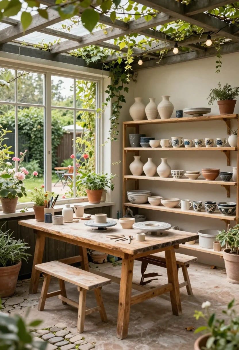 Pottery Studio Ideas That Hold Up Once There's Clay in the Room 19 the backyard shed is the best pottery studio most people can actually build 1